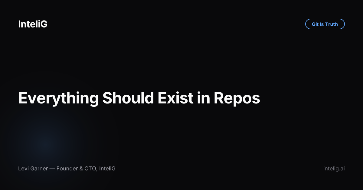 Everything Should Exist in Repos