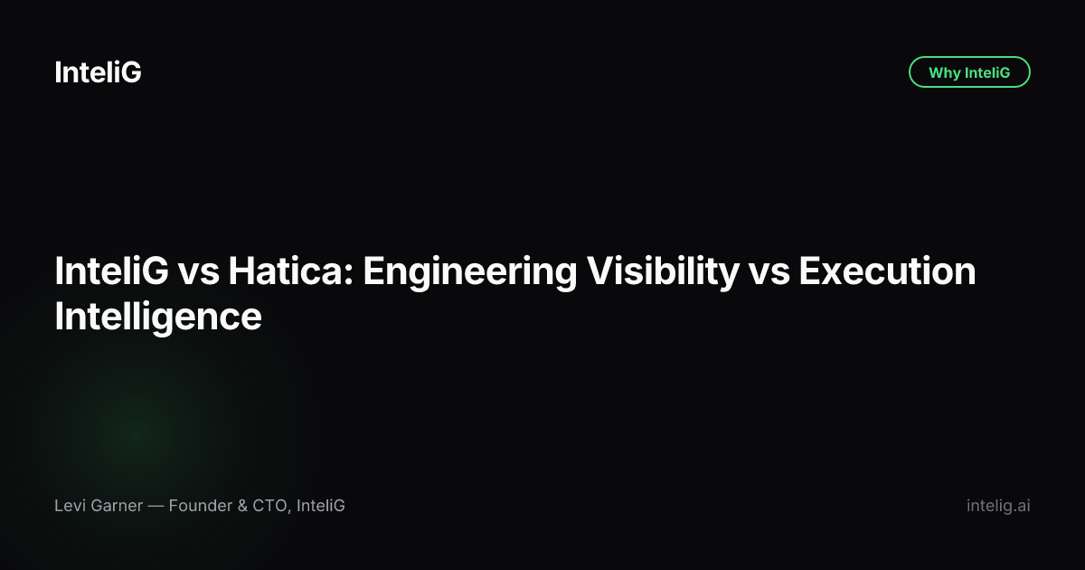 InteliG vs Hatica: Engineering Visibility vs Execution Intelligence