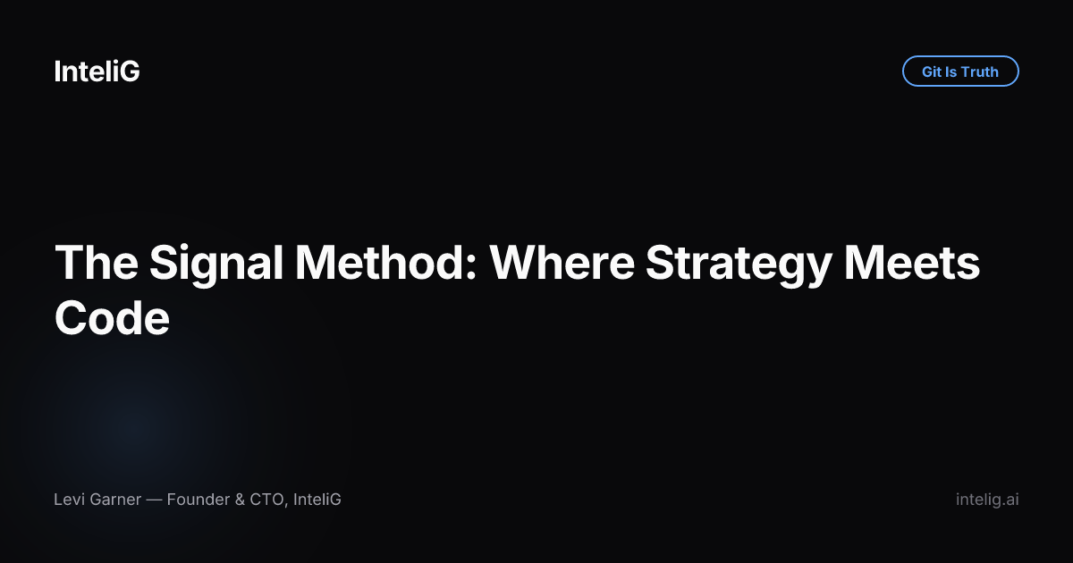 The Signal Method: Where Strategy Meets Code